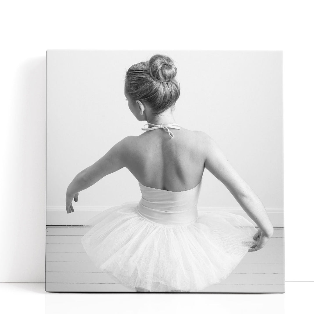Young Ballerina Dancing - Canvas Print Wall Art
