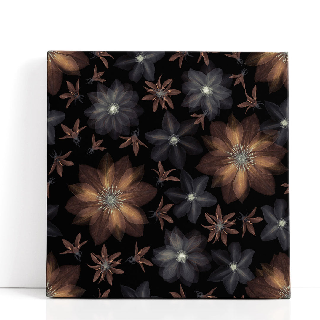 Clematis Flowers - Canvas Print Wall Art