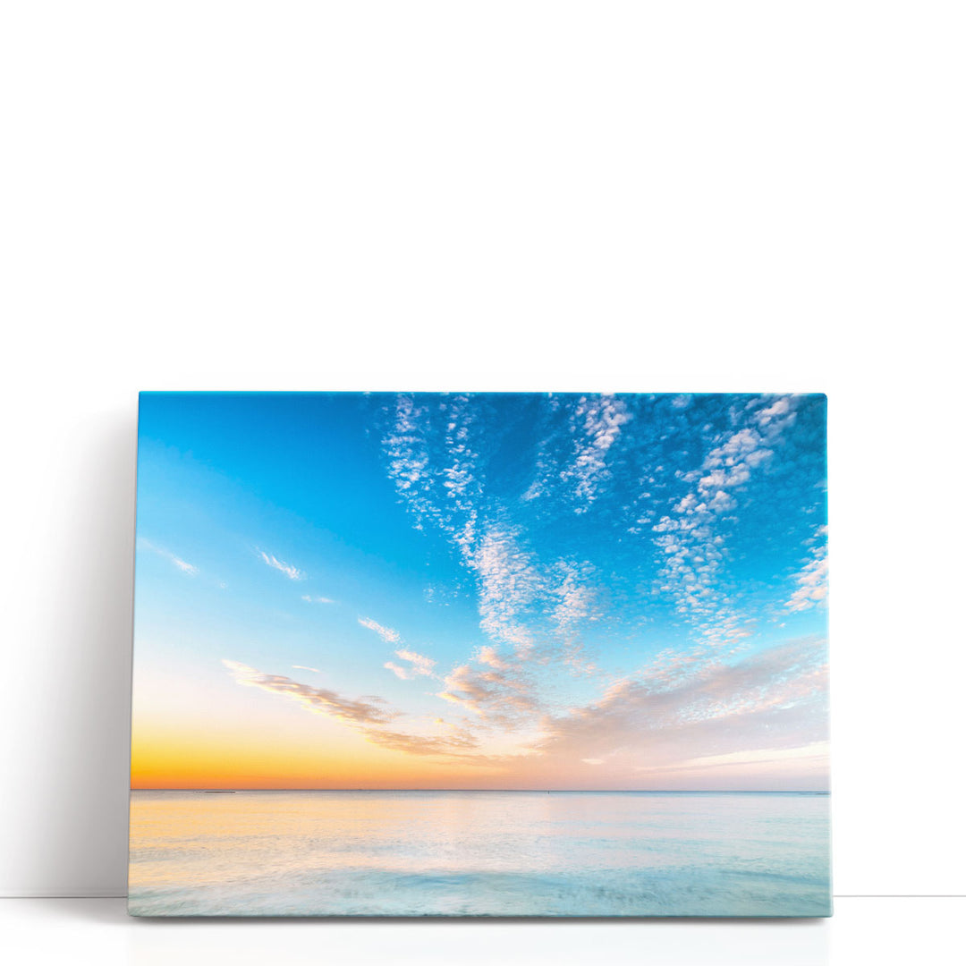 Calm Beach At Dusk - Canvas Print Wall Art
