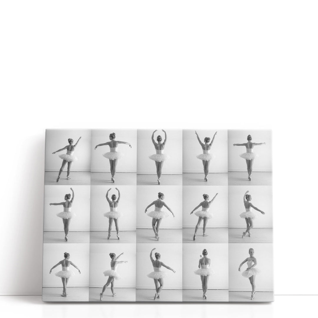 Collage Of Young Female Ballerina Neutral - Canvas Print Wall Art