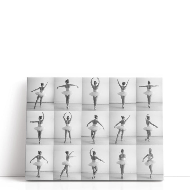 Collage Of Young Female Ballerina Neutral - Canvas Print Wall Art