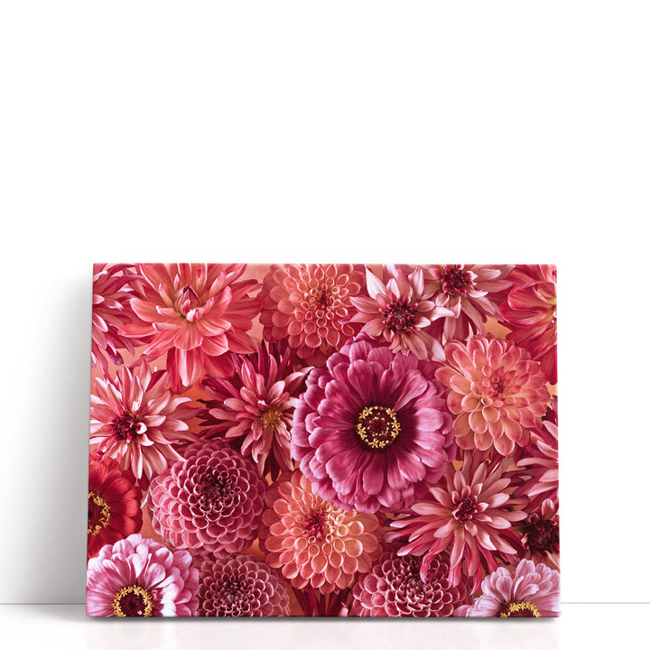 Full Frame Of Mixed Flowers 2 - Canvas Print Wall Art