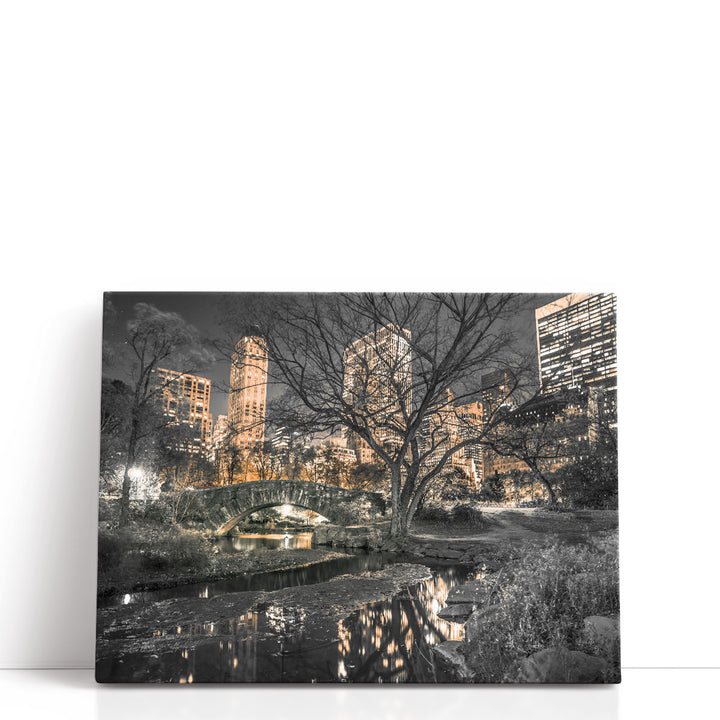 Evening View Of Central Park in New York City 2 - Canvas Print Wall Art