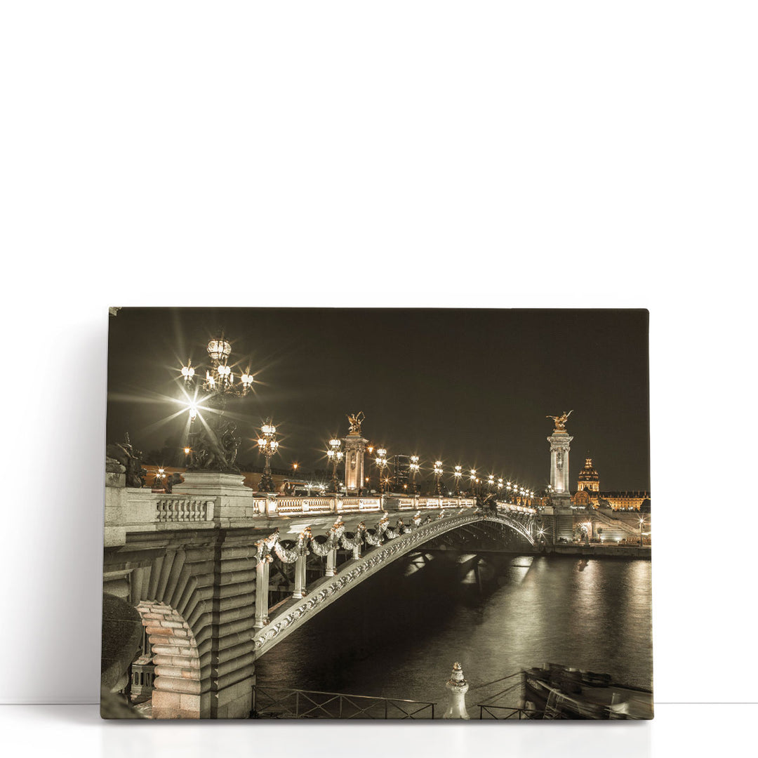 Pont Alexandre III Bridge Over River Seine, Paris - Canvas Print Wall Art