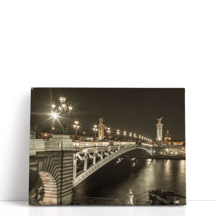 Pont Alexandre III Bridge Over River Seine, Paris - Canvas Print Wall Art