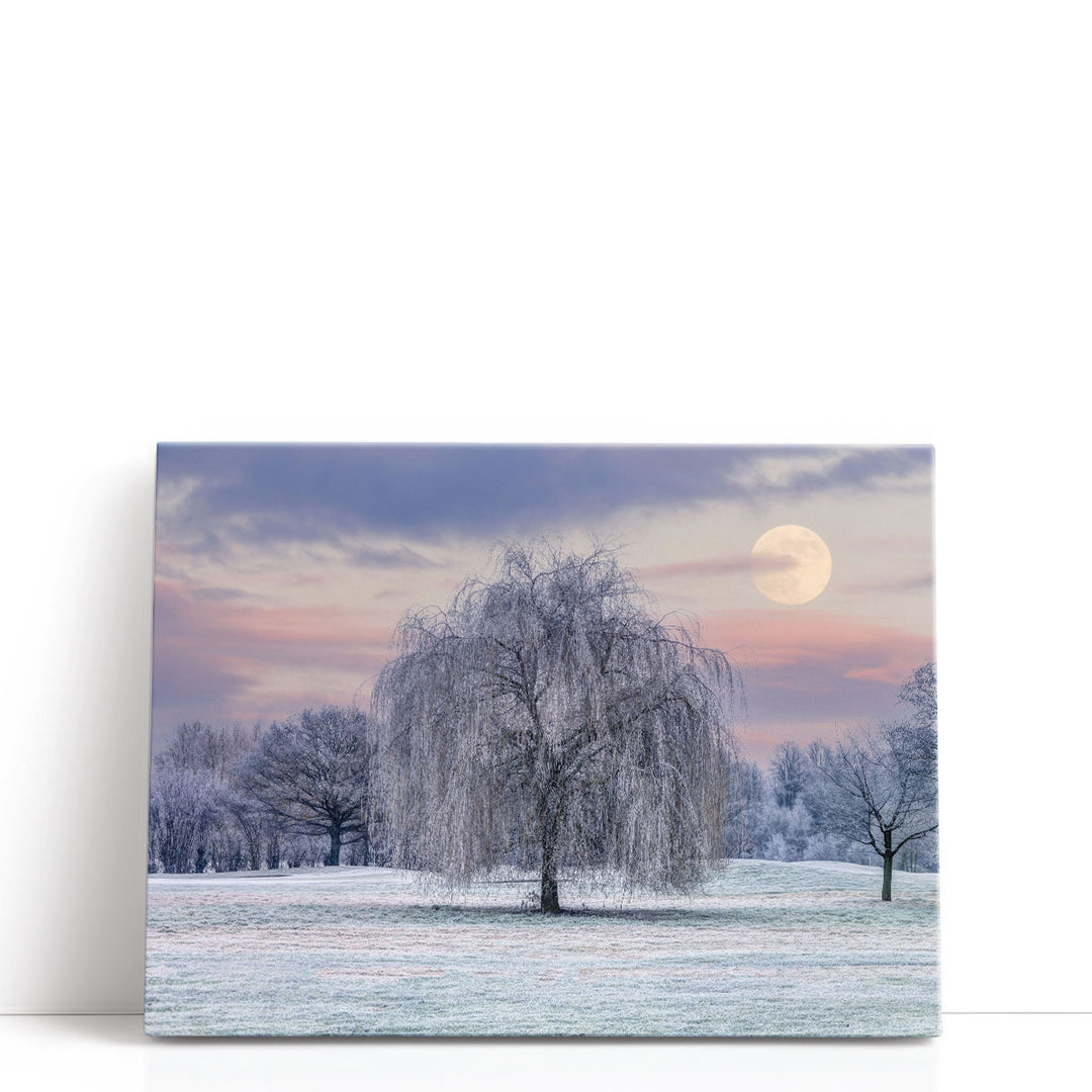 Frost tree prints with soft winter tones