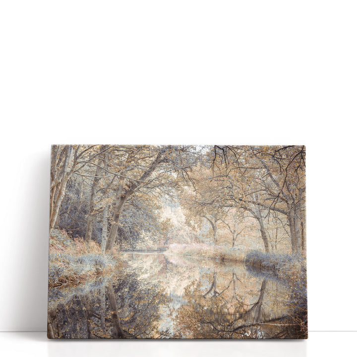 Canal through Forest - Canvas Print Wall Art