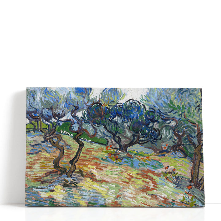 Olive tree canvas art with abstract landscape