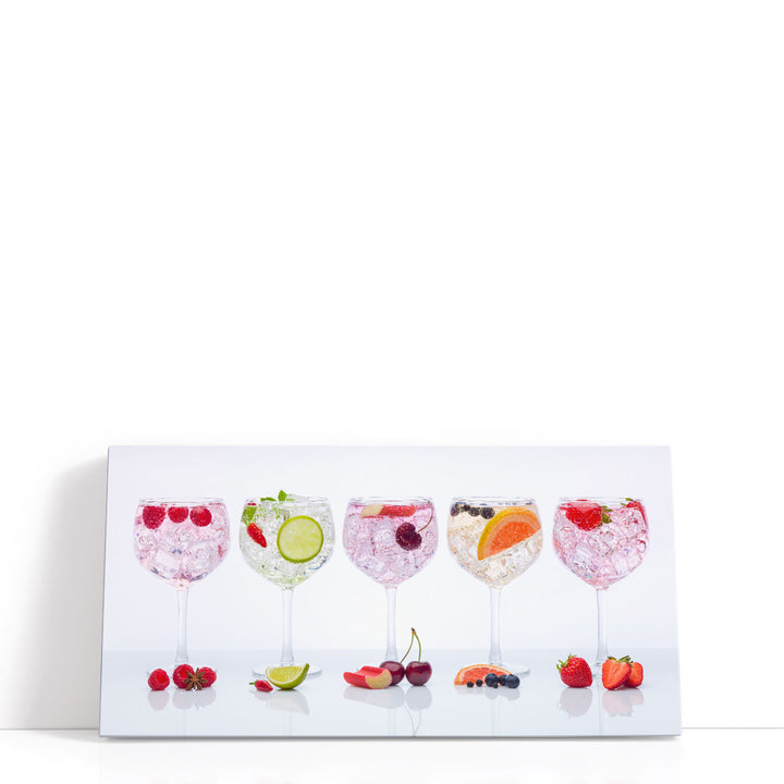 Different Type of Gin Glasses - Canvas Print Wall Art