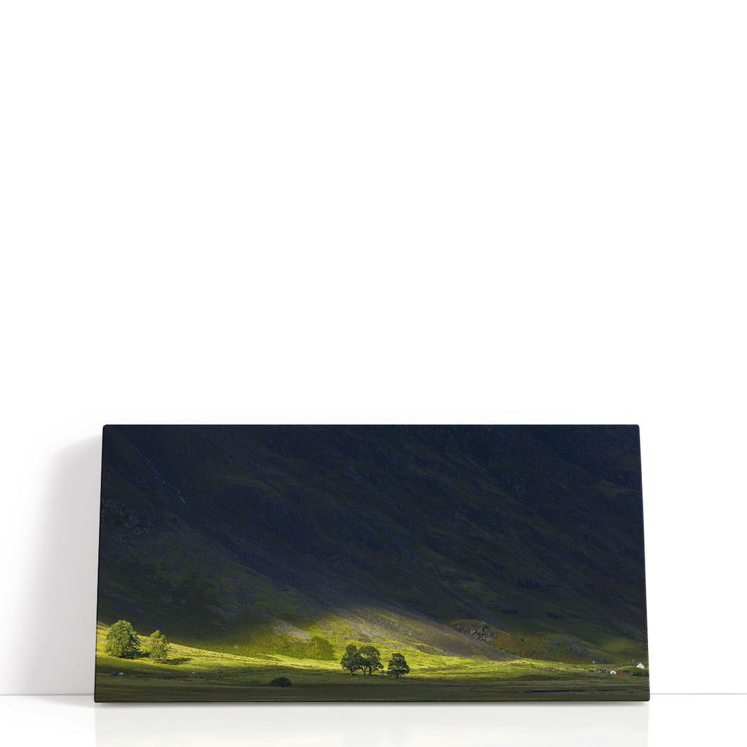 Valley photography art prints with green hills