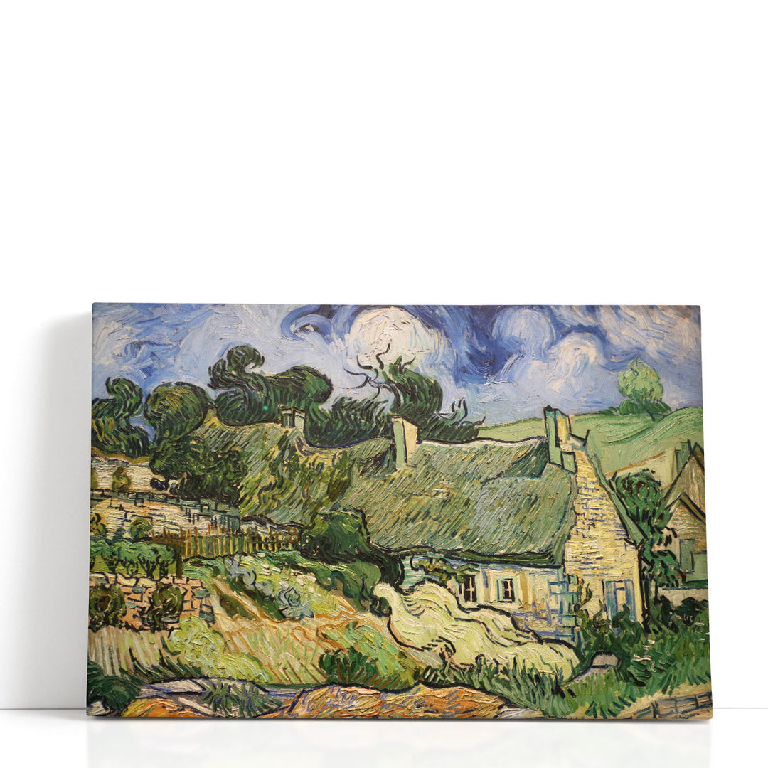 Thatched Cottages at Cordeville, Auvers-sur-Oise, 1890 - Canvas Print Wall Art