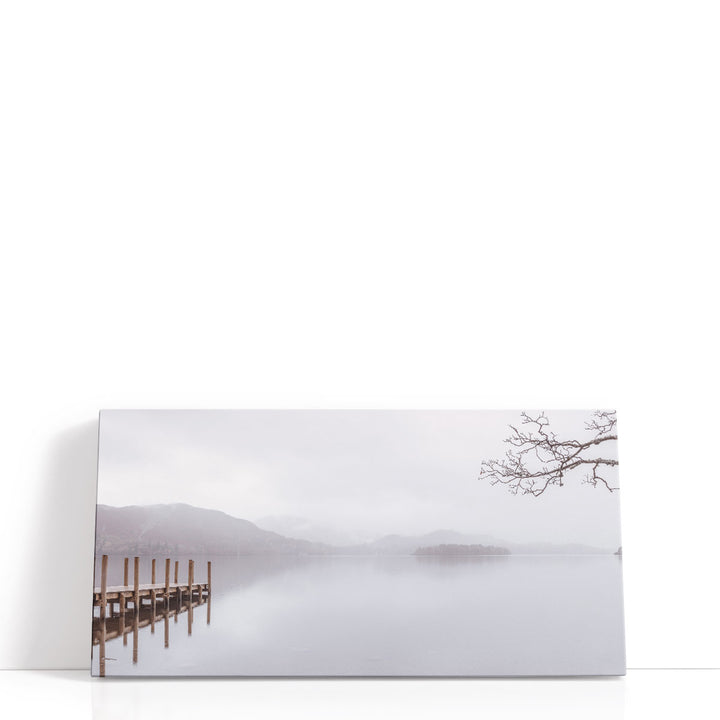 Wooden Pier on the Lake - Canvas Print Wall Art