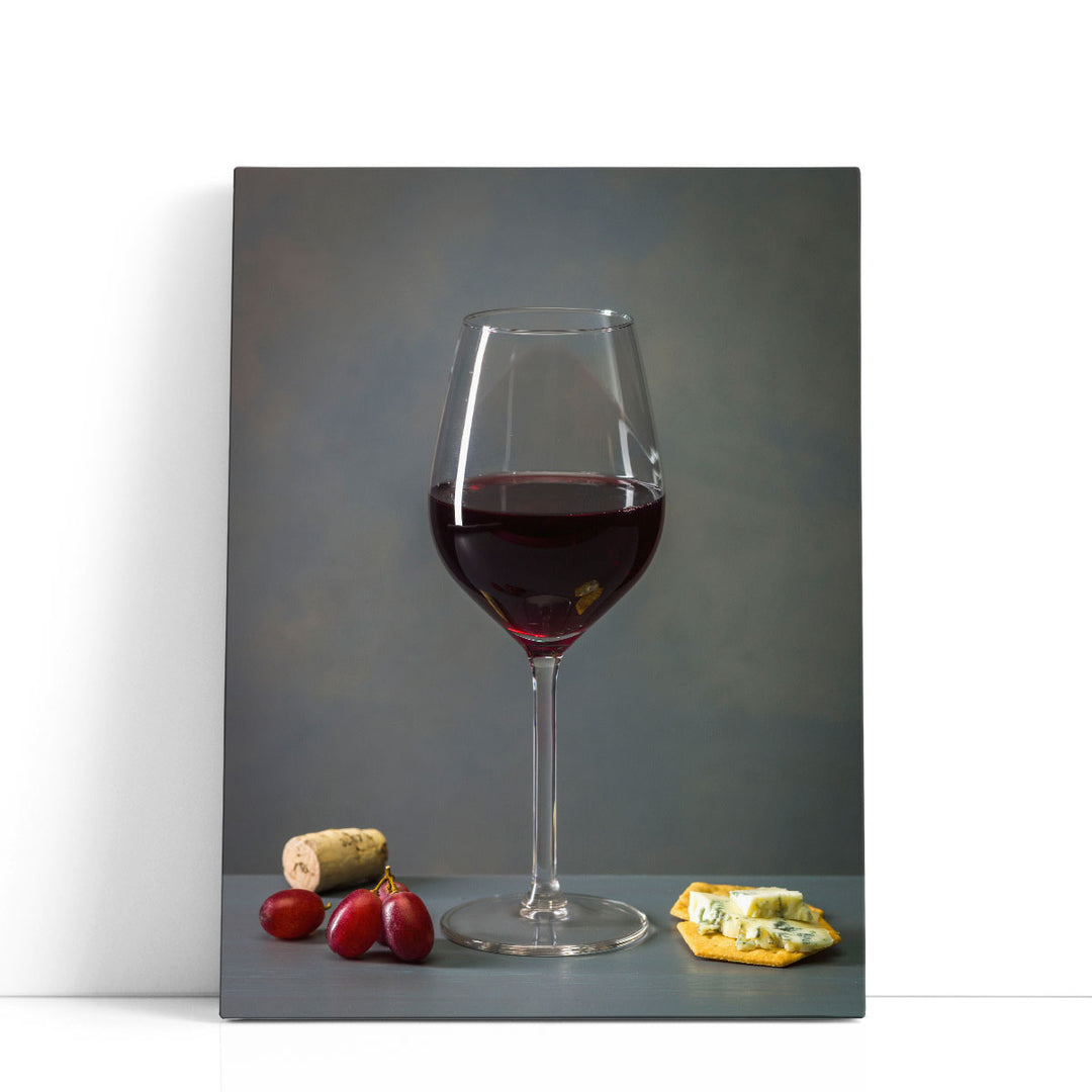 Red Wine Glass With Fruits I - Canvas Print Wall Art