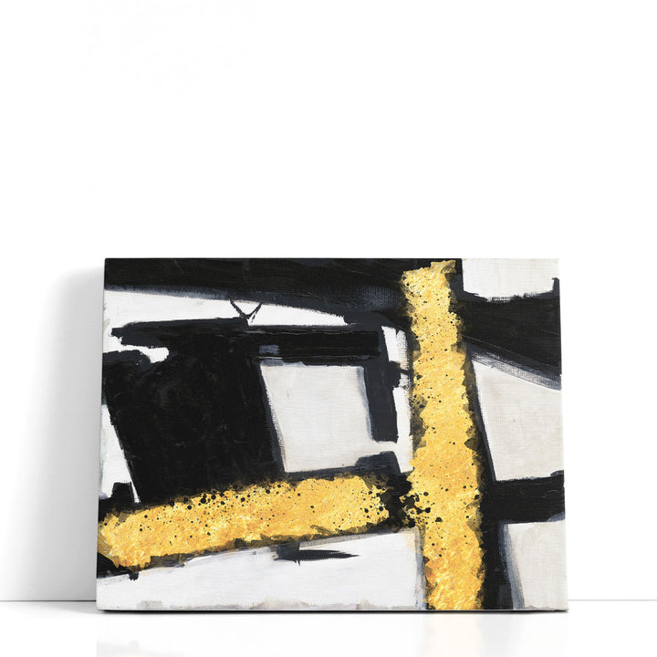 Divine Streaks 1 Black and White - Canvas Print Wall Art