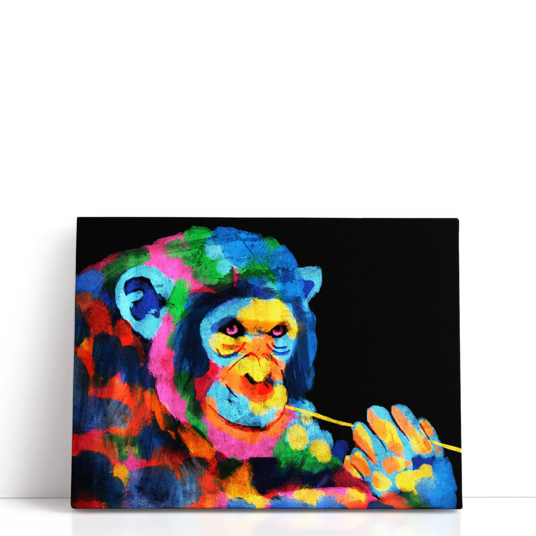 Monkey Color Burst 1 - Canvas Print Wall Art