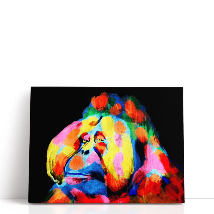 Monkey Color Burst 2 - Canvas Print Wall Art