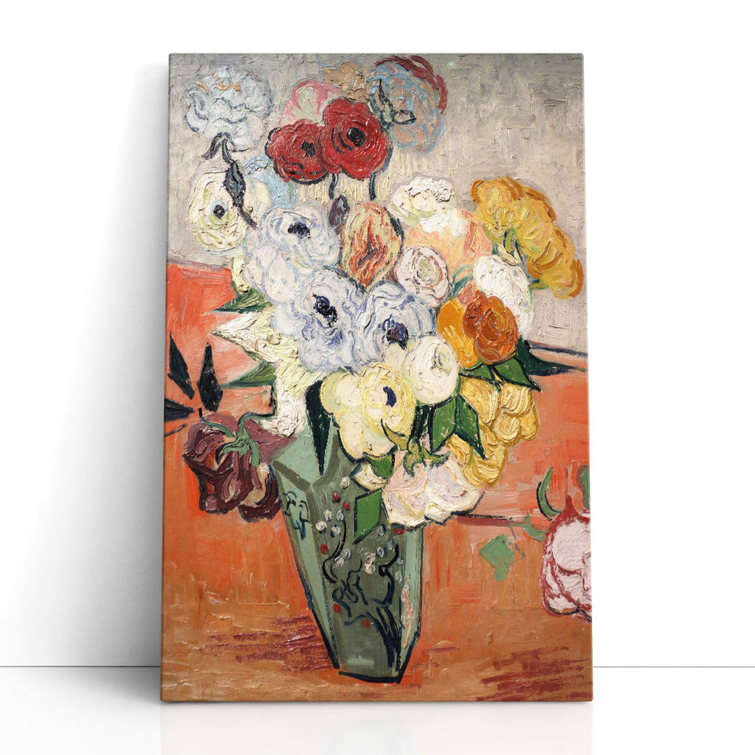 Japanese Vase with Roses and Anemones, 1890 - Canvas Print Wall Art