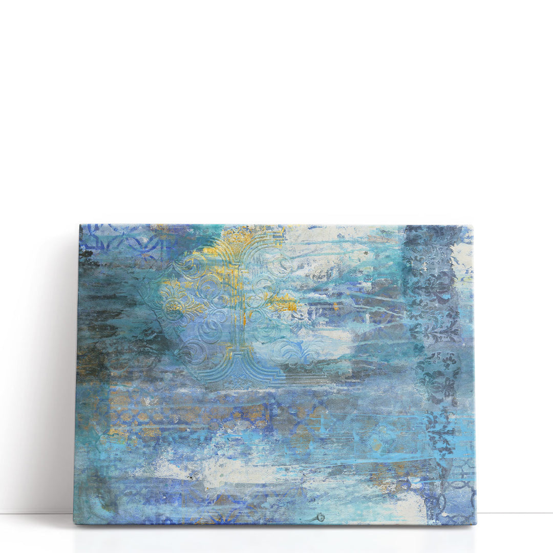 Sapphire Collision - Canvas Print Wall Art