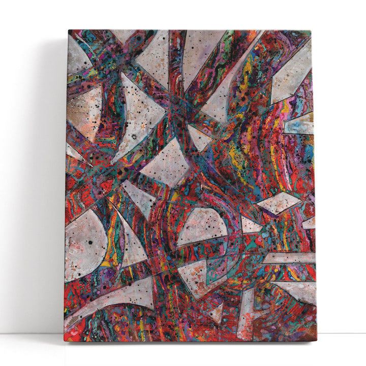 Paint Splattered Roads - Canvas Print Wall Art