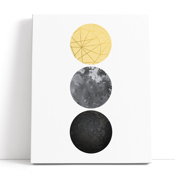 Yellow and Black Geo - Canvas Print Wall Art