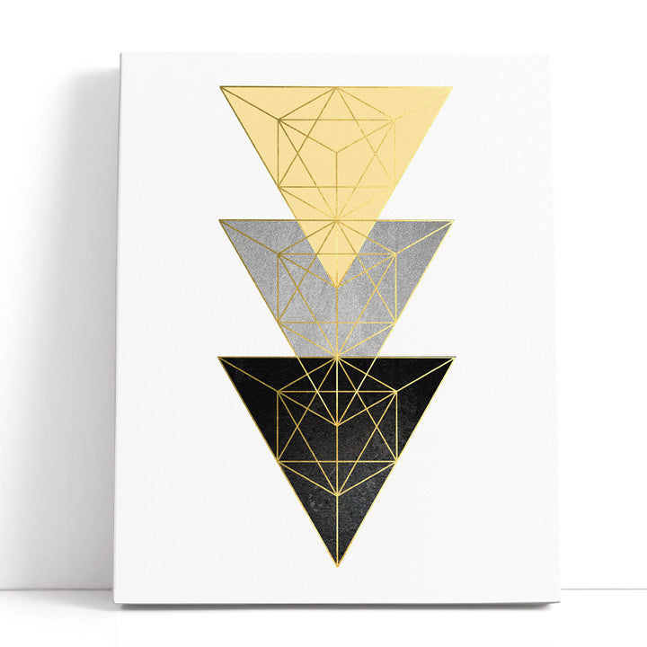 Yellow and Black Geo 3 - Canvas Print Wall Art