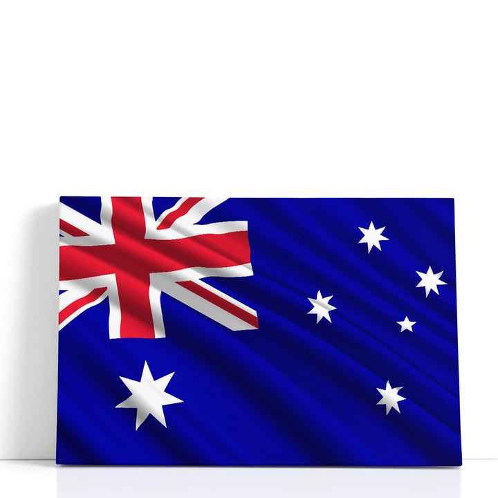 Australia Flag Waving - Canvas Print Wall Art