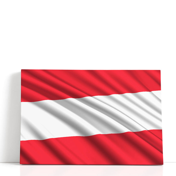 Austria Flag Waving - Canvas Print Wall Art