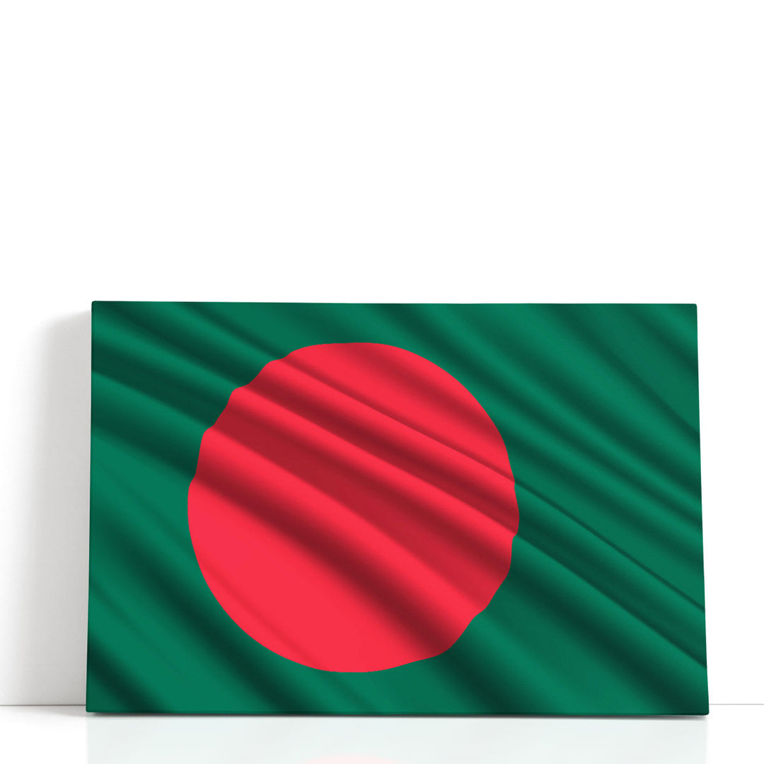 Bangladesh Flag Waving - Canvas Print Wall Art