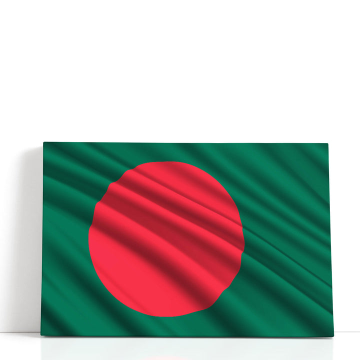 Bangladesh Flag Waving - Canvas Print Wall Art
