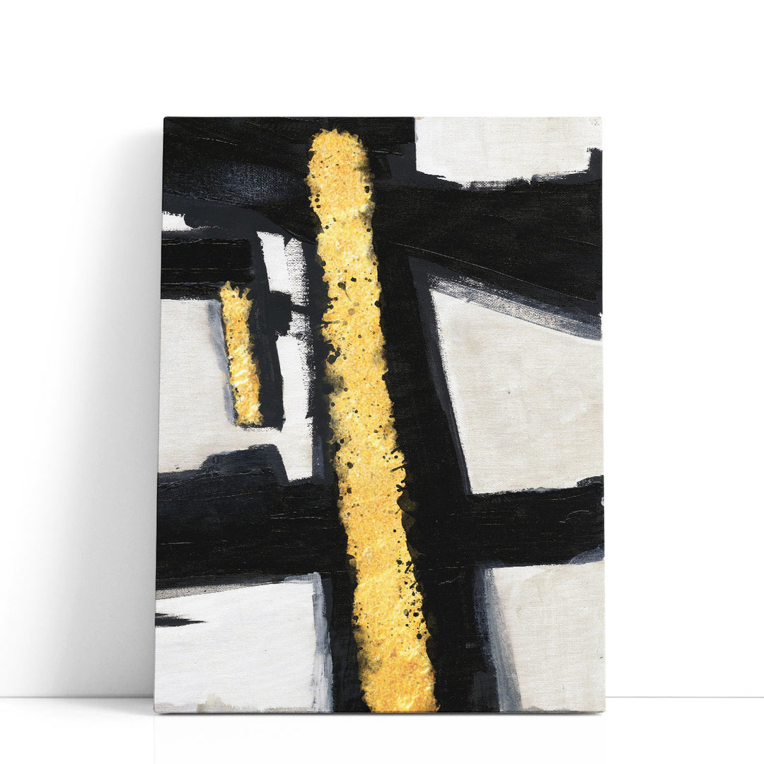 Divine Streaks 2 Black and White - Canvas Print Wall Art