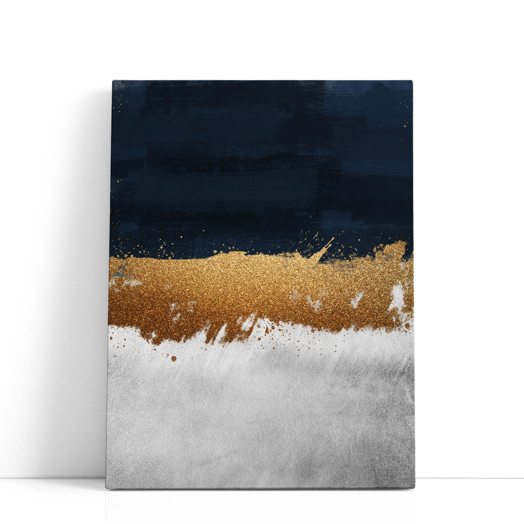 Glitzy Strike 1 Black and White - Canvas Print Wall Art