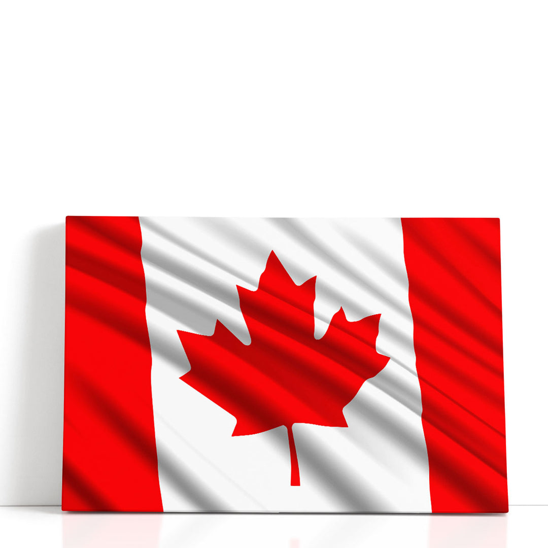 Canada Flag Waving - Canvas Print Wall Art