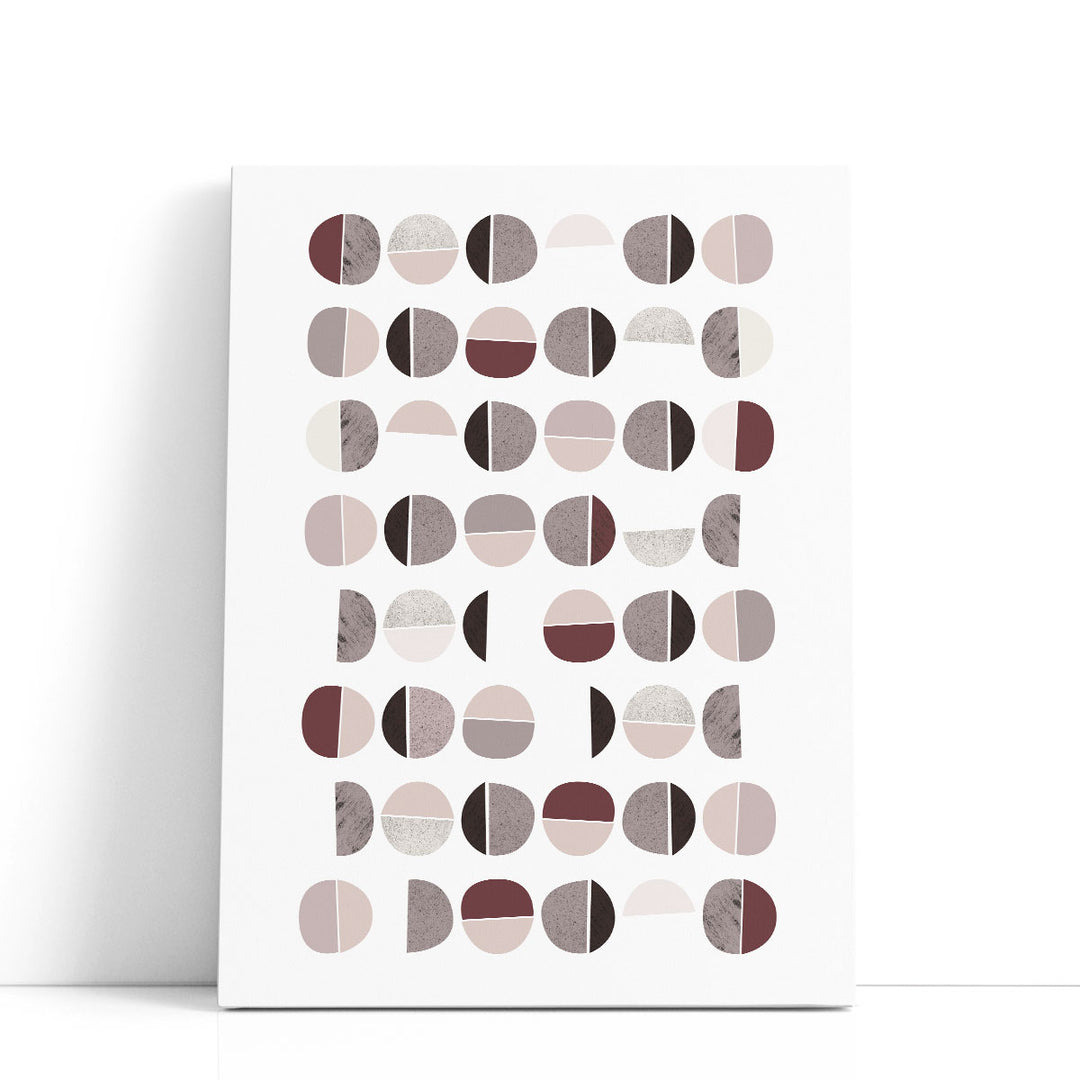 Mid Century Color Dew Burgundy - Canvas Print Wall Art