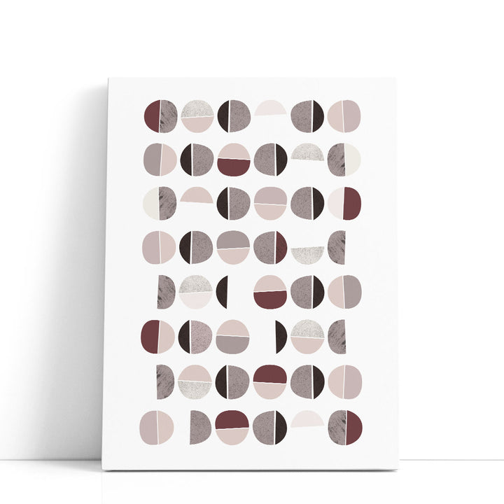 Mid Century Color Dew Burgundy - Canvas Print Wall Art