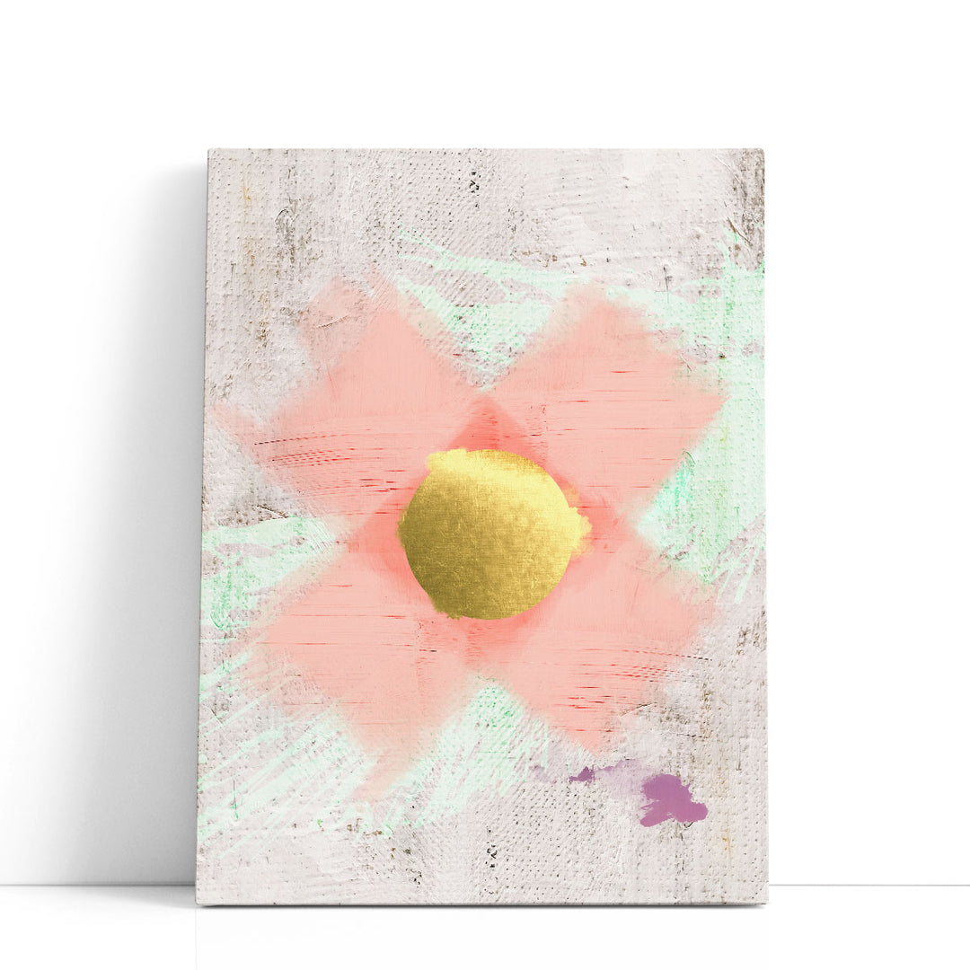 Pink Kiss Abstract - Canvas Print Wall Art