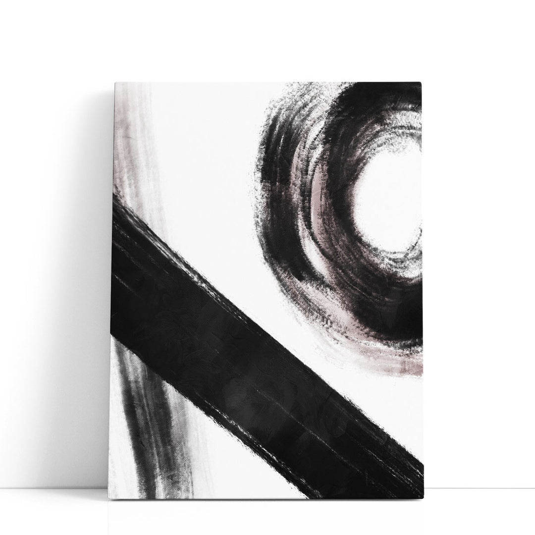 Strokes 4 Black And White - Canvas Print Wall Art