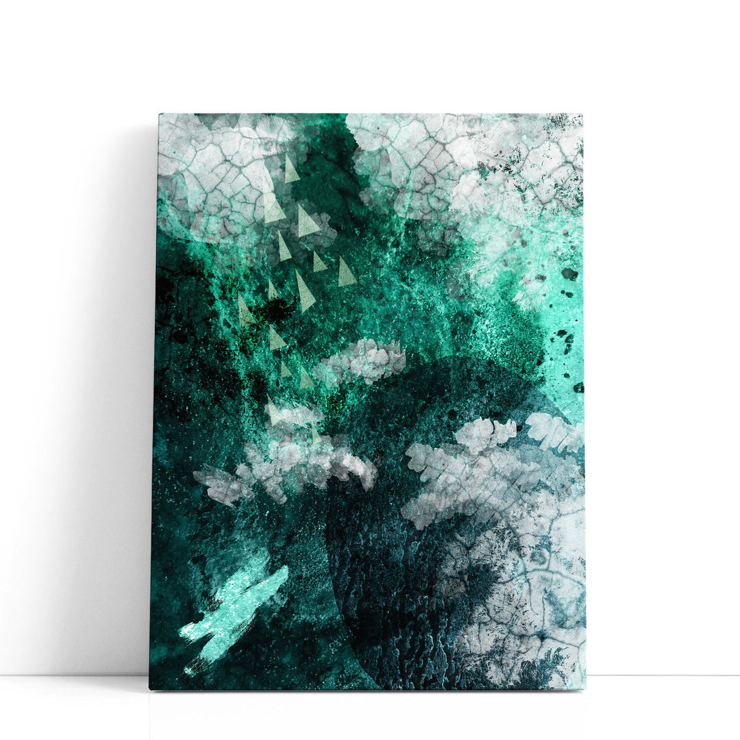 Teal Abstract B - Canvas Print Wall Art