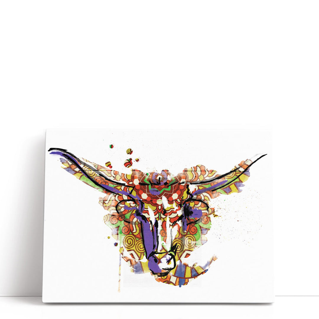 Mandala Water Bull - Canvas Print Wall Art