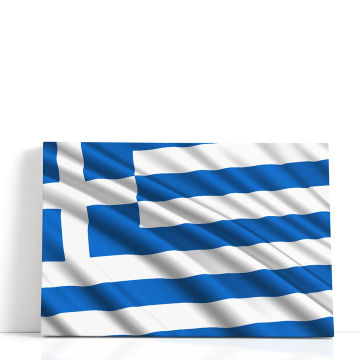 Greece Flag Waving - Canvas Print Wall Art