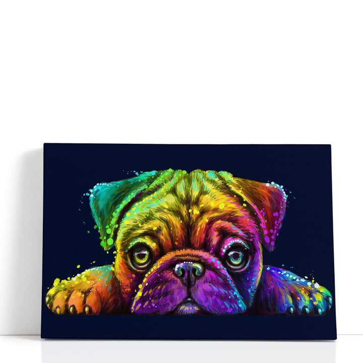 Pug in Pop Art Style - Canvas Print Wall Art