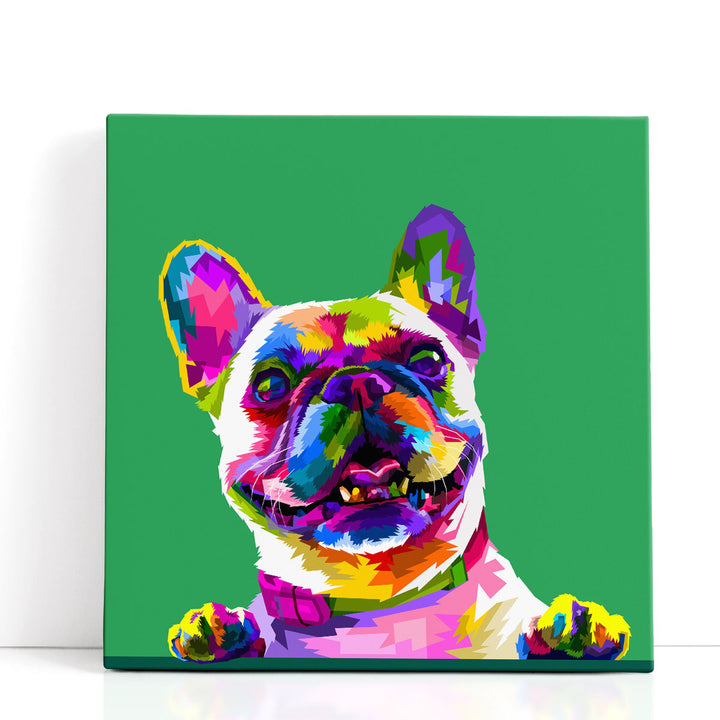 French Bulldog in Pop Art Style - Canvas Print Wall Art