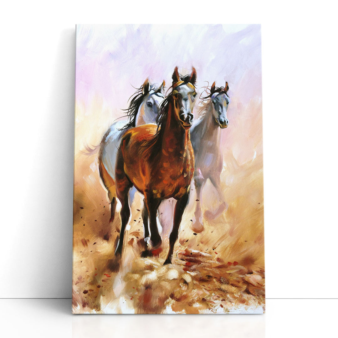Horse Equestrian Passion Oil Painting - Canvas Print Wall Art