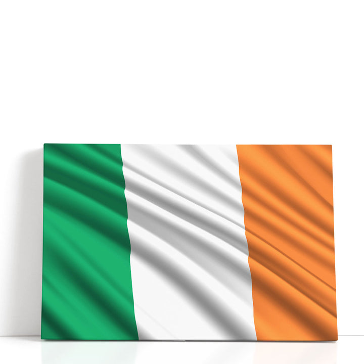 Ireland Flag Waving - Canvas Print Wall Art