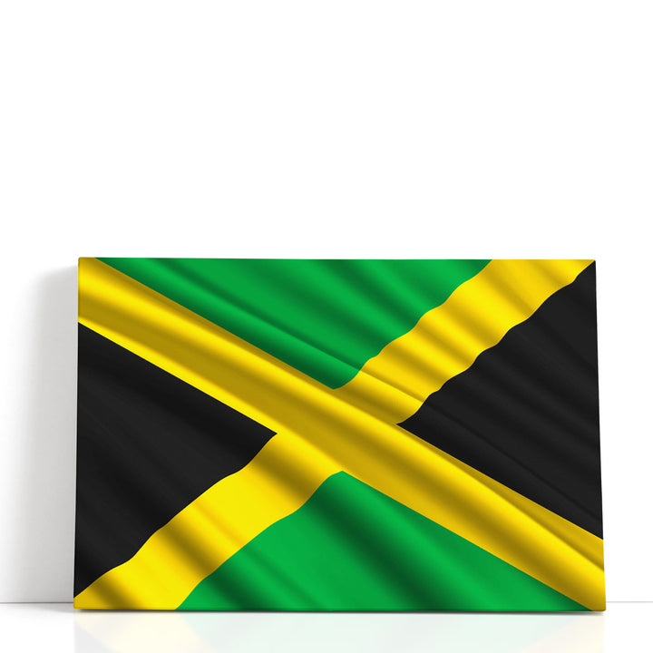 Jamaica Flag Waving - Canvas Print Wall Art