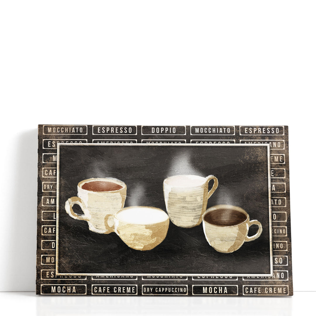 Vintage Coffee Art Print sepia espresso shot