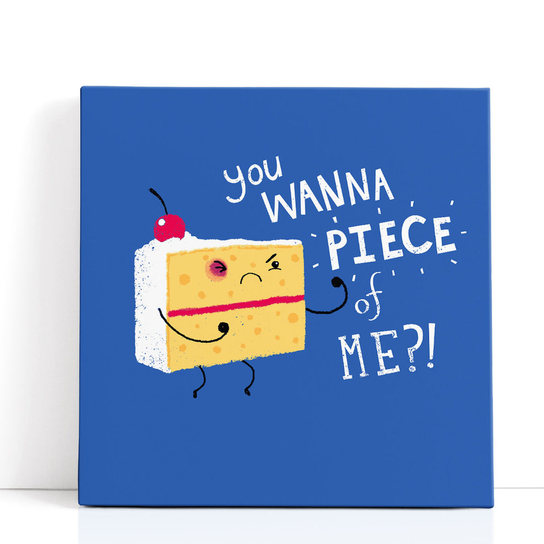 Funny Childrens Canvas Art playful cake scene