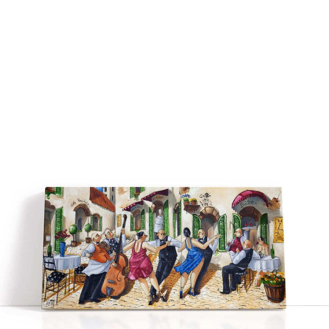 Dancing at Cafe da Vinci - Canvas Print Wall Art