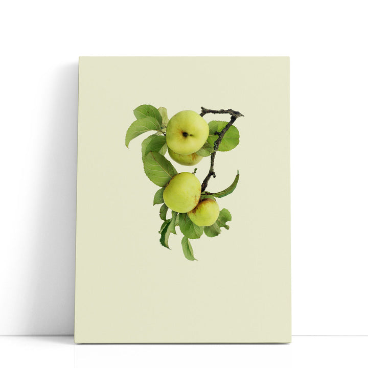 Green Fruit Wall Art – glowing green apple cluster