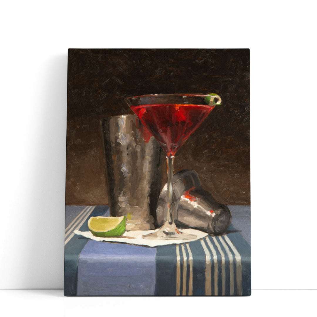 Red Cocktail Art Prints – crimson martini glass