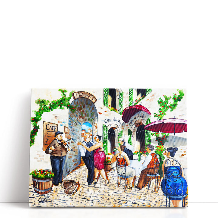 Corner Cafe at Cafe da Vinci - Canvas Print Wall Art